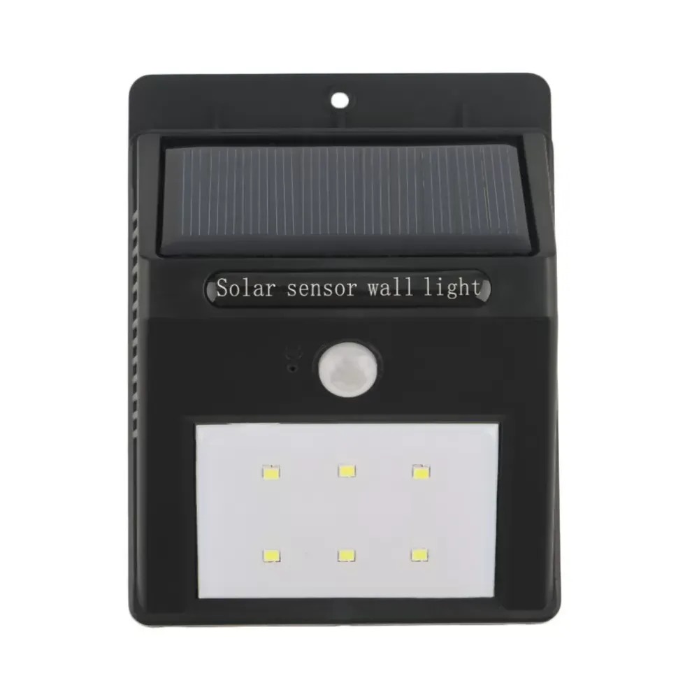 Solar Power 6 LED PIR Motion Sensor Light Outdoor Garden Wall Lamp For waterproof Garden Lawn lamps Landscape Yard lights