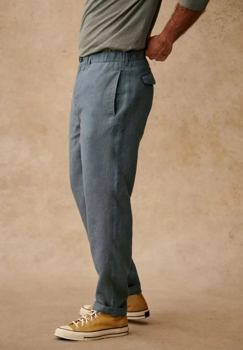 Shane Trousers-Steel Blue