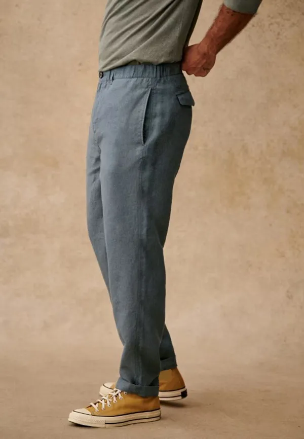 Shane Trousers-Steel Blue