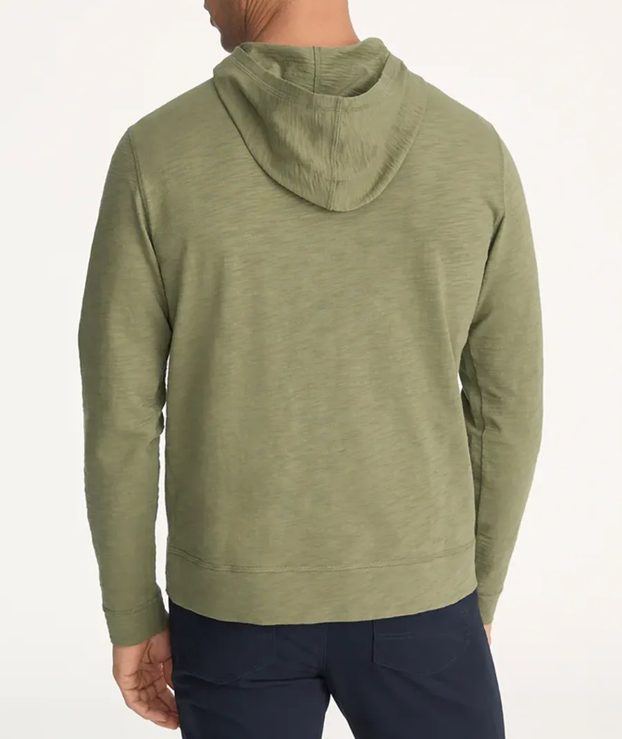 Olive Green Pullover Men's Sweatshirt