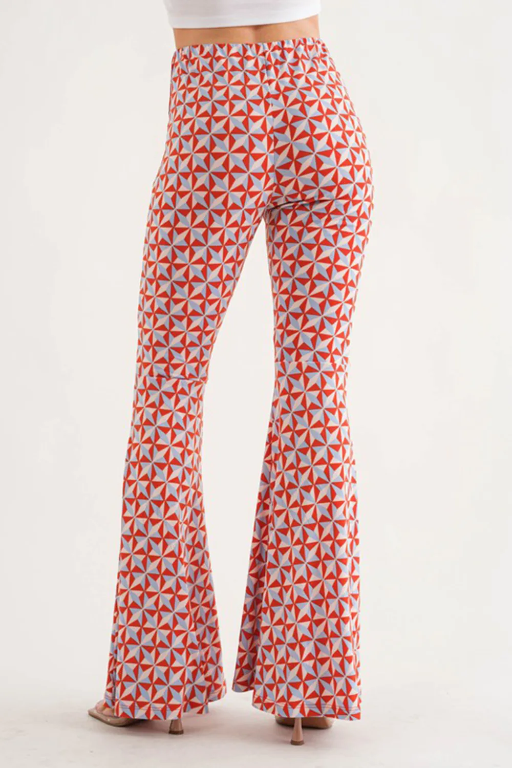 TOMATO GEOMETRIC PRINT WIDE-LEG PANTS