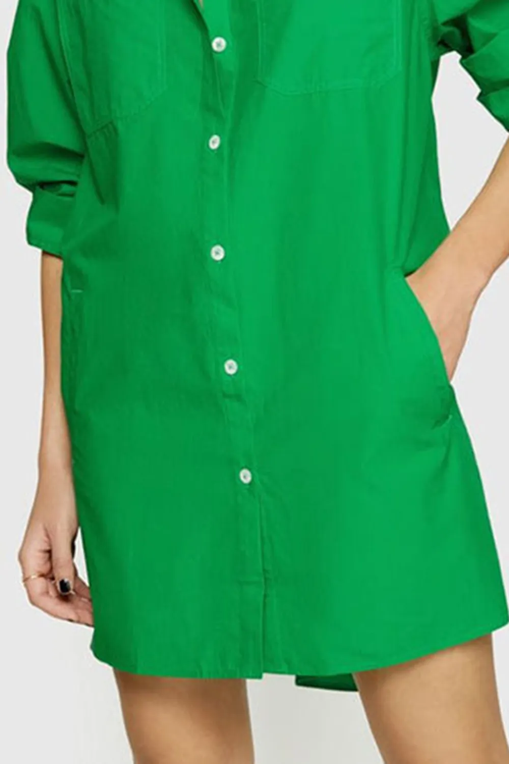 Green Button Dress