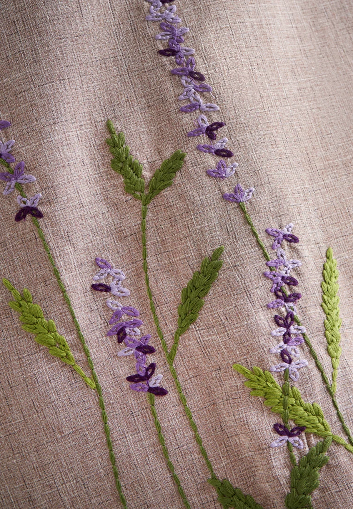 Lavender Embroidery Shift Dress