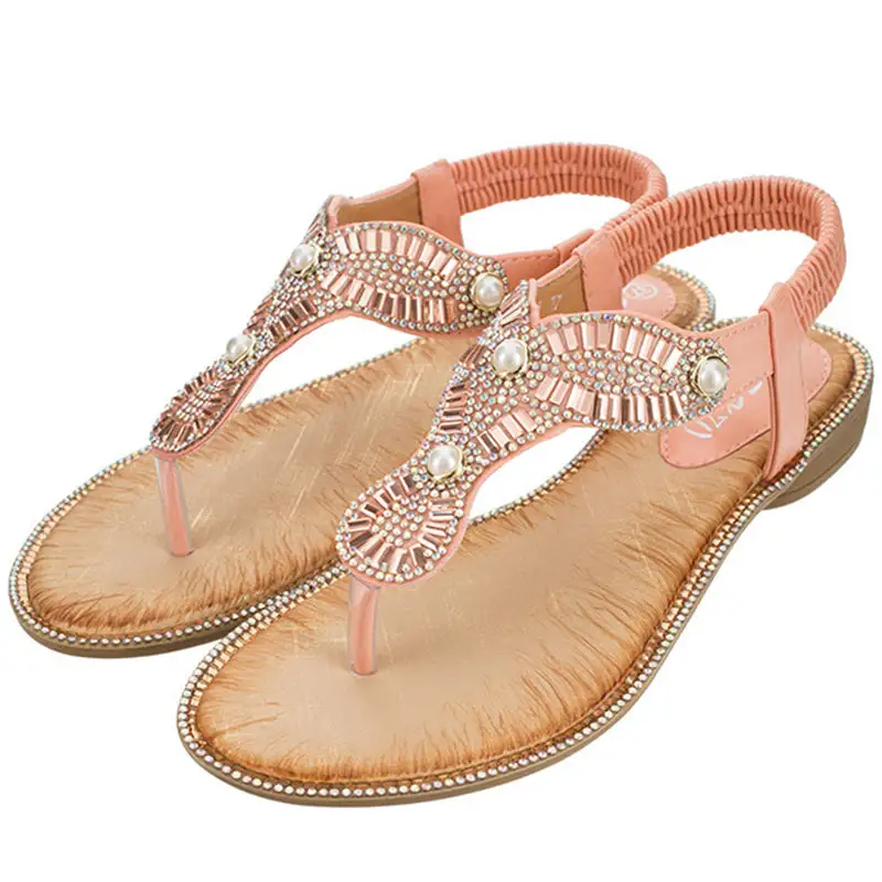 Cilool Ethnic Chain Pearl Sandals