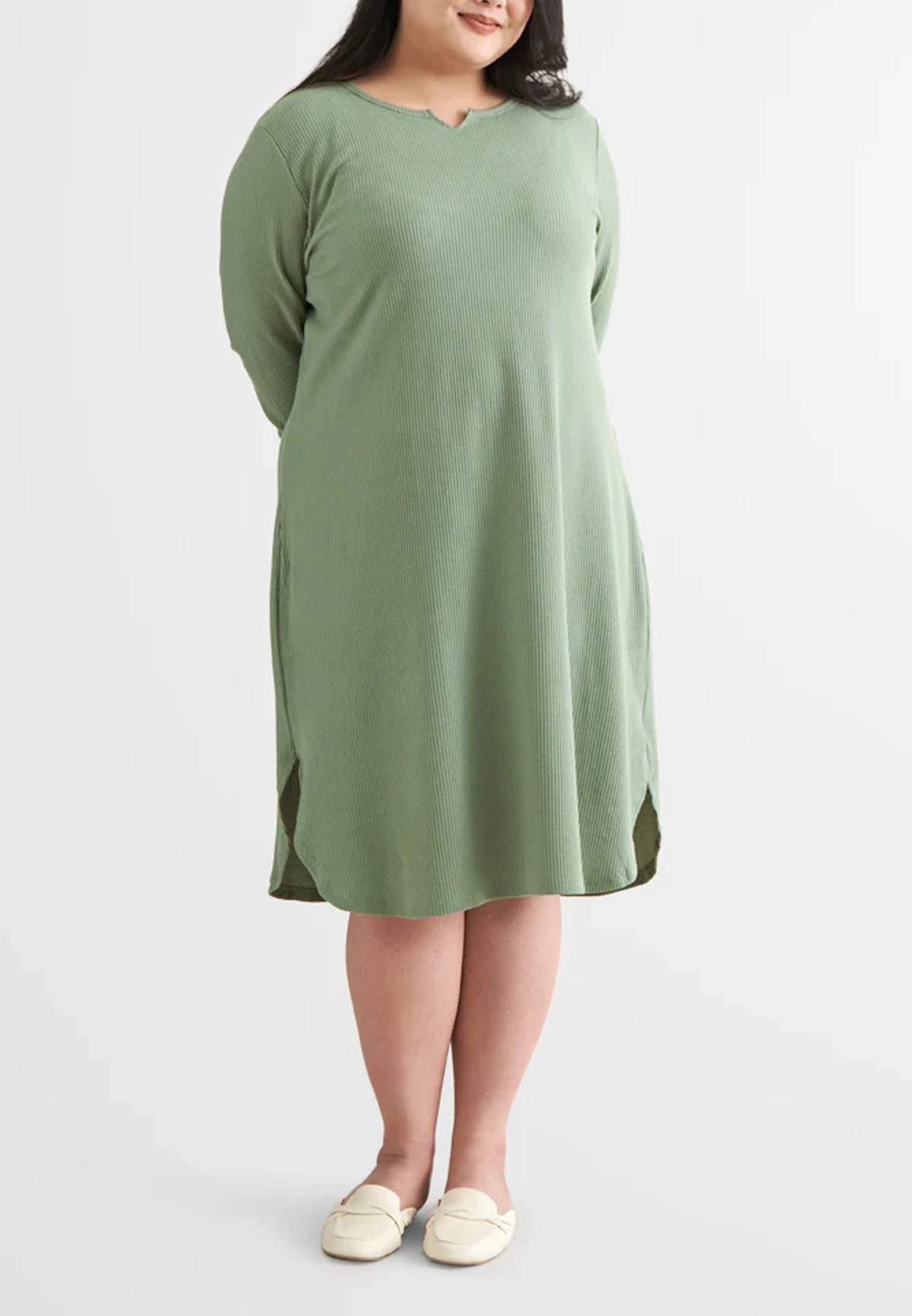 Willow Waffle Long Tunic Dress