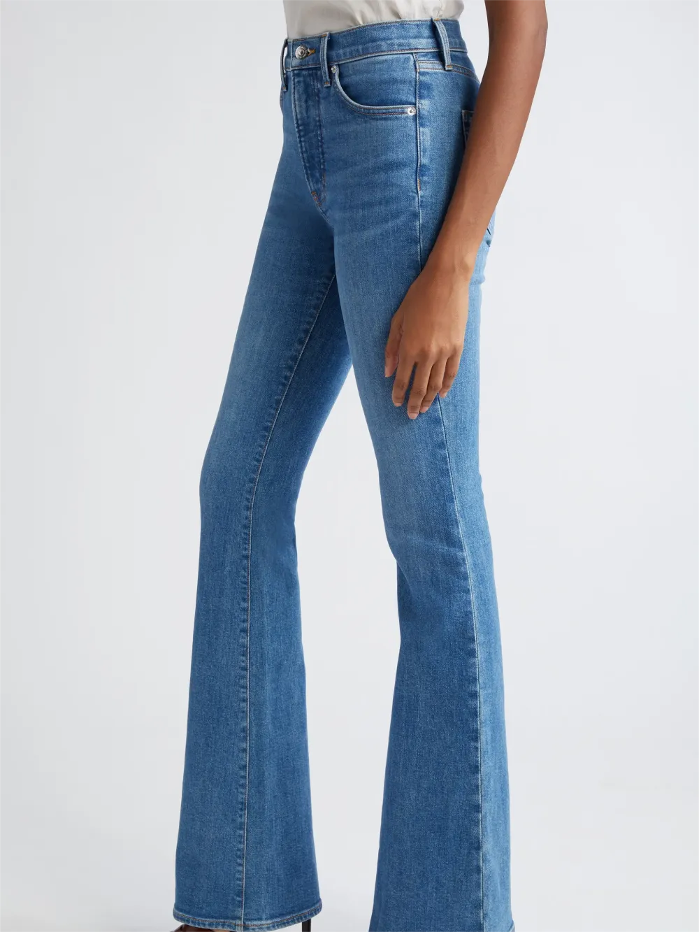 Side Chain Detail Straight Leg Jeans