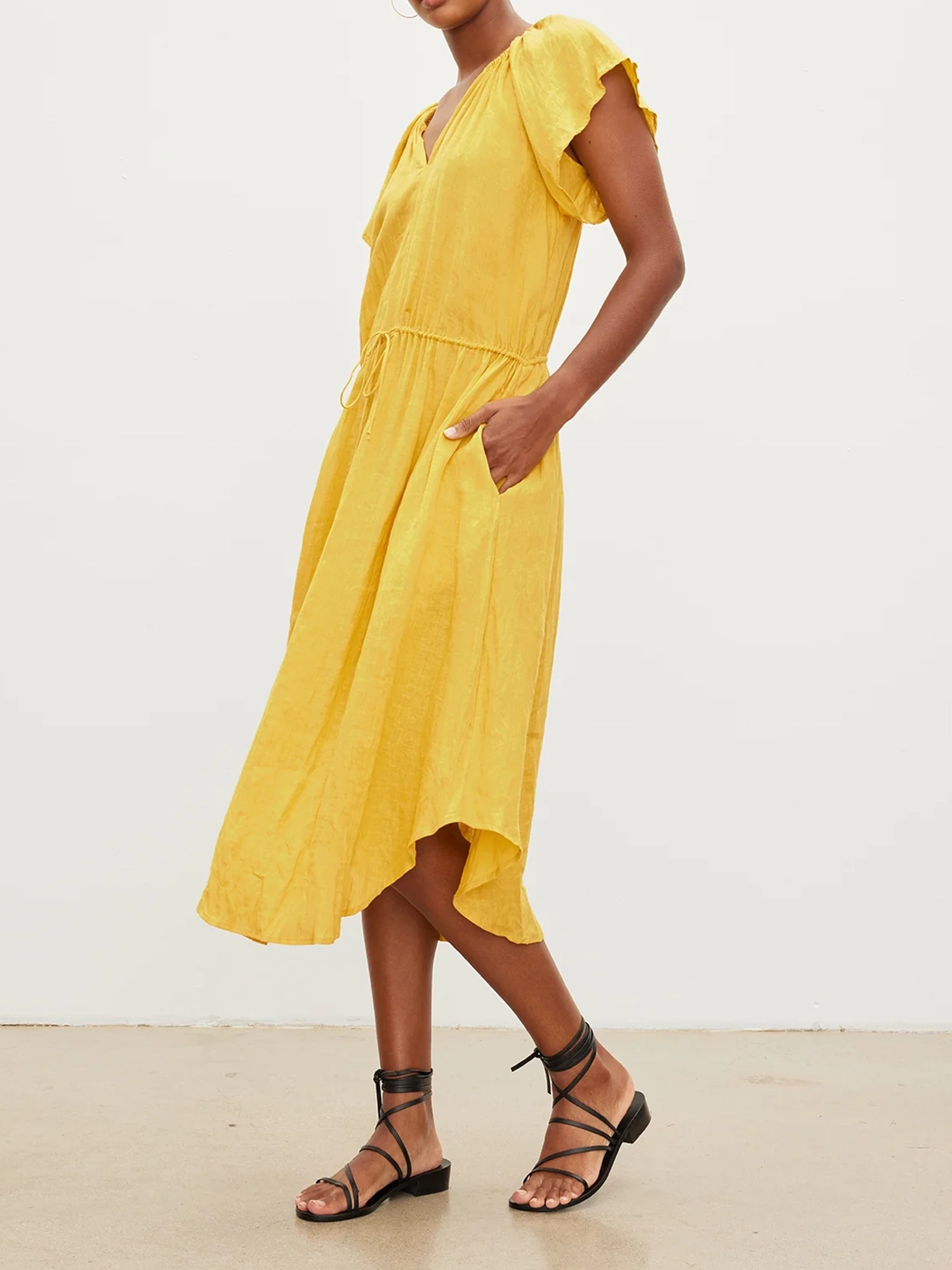 Pepper Linen V-Neck Dress