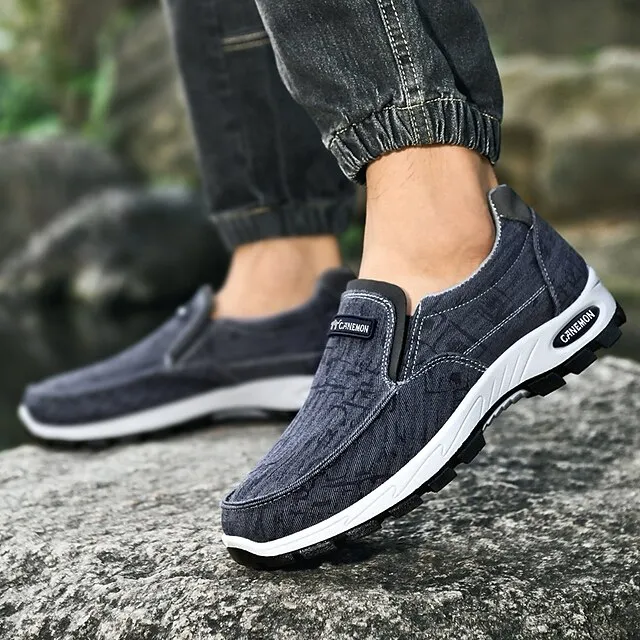 🔥Last Day Promotion 70% OFF 🎁 Men's Gray Slip-On Casual Outdoor Shoes - Breathable Non-Slip Lightweight Footwear