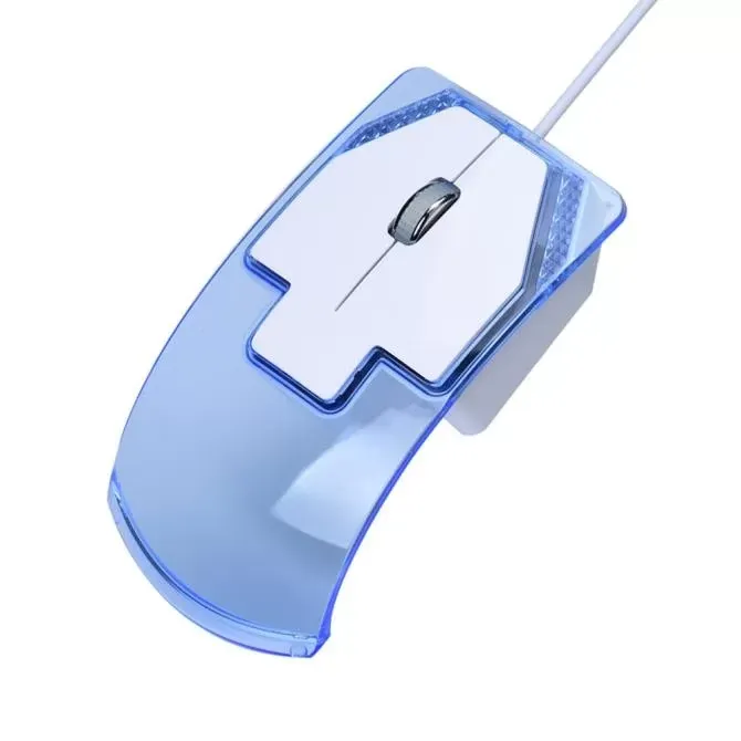 1600 DPI Optical USB LED Wired Game Mouse Mice Low Noise Mouse Desktop Office Entertainment Laptop Silent Keys Computer Blue