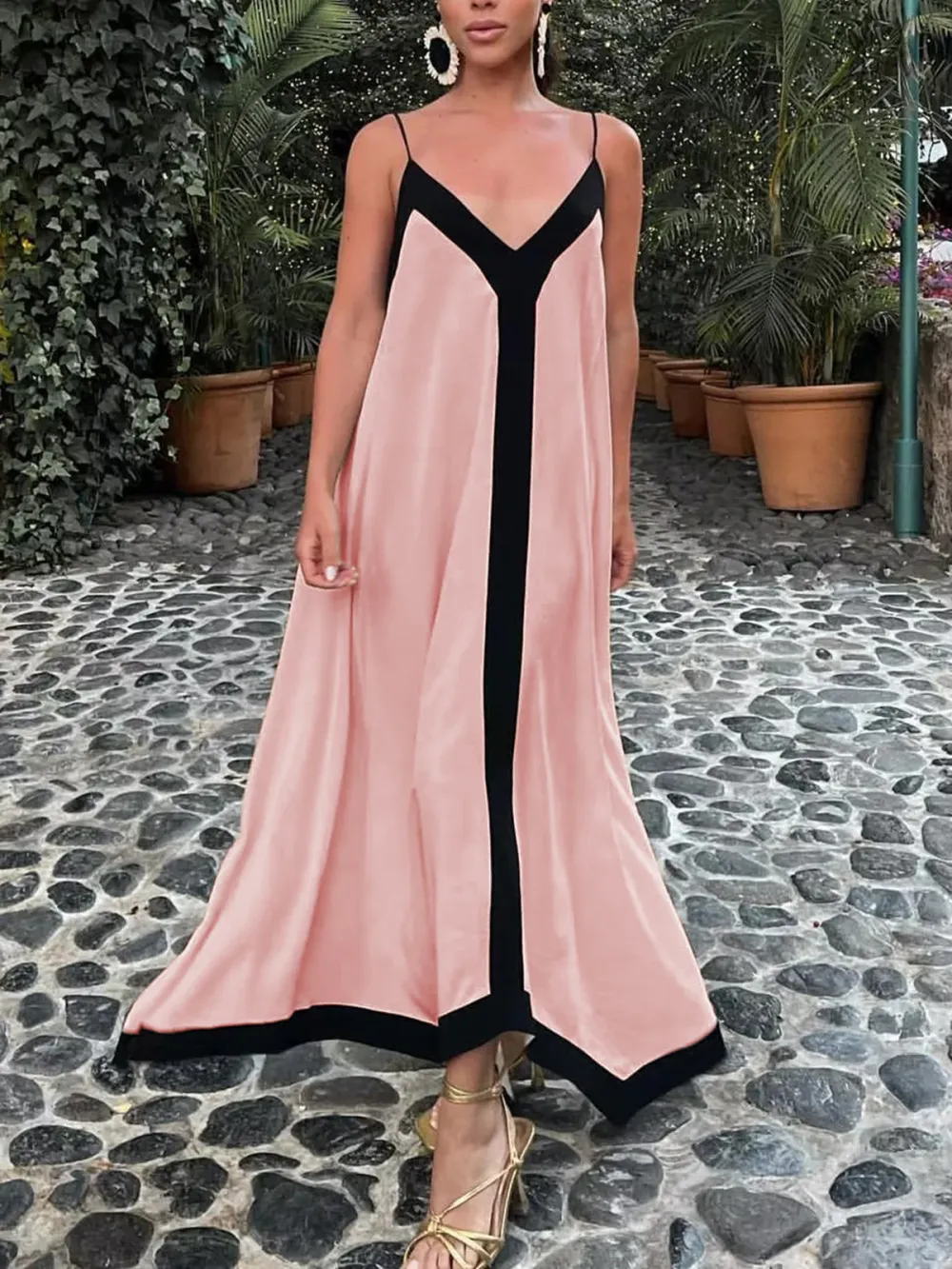 Sicily Old Money Aesthetics Slip Long Dress