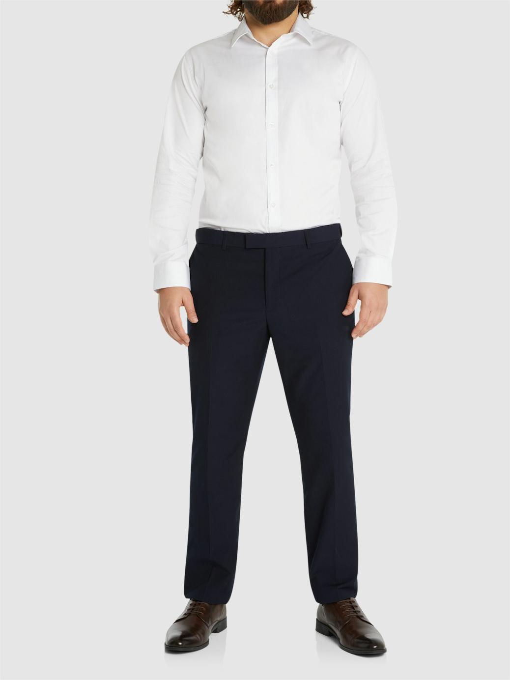 NAVY RAYMOND SLIM ELASTIC PANT