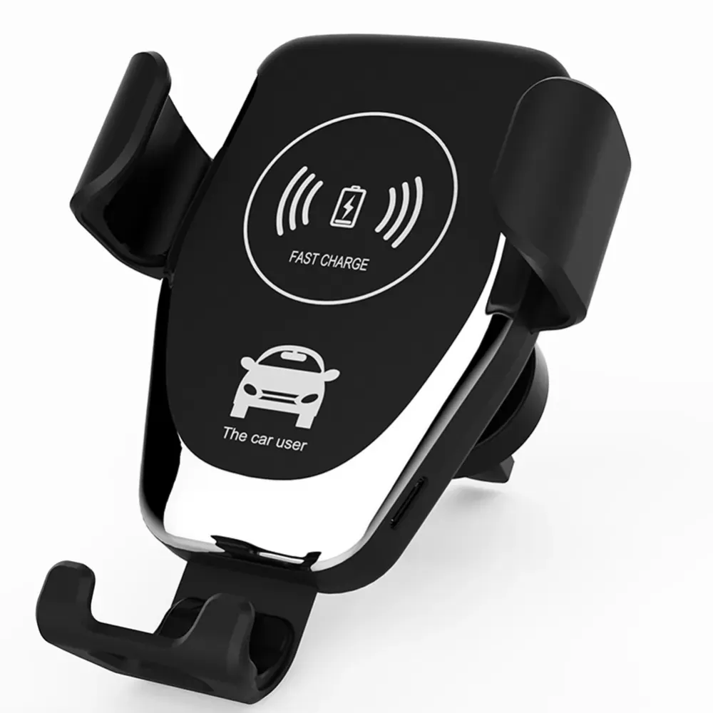 10W QI Wireless Fast Charger Car Mount Holder Stand For iPhone Sam-sung Xiaomi Huawei