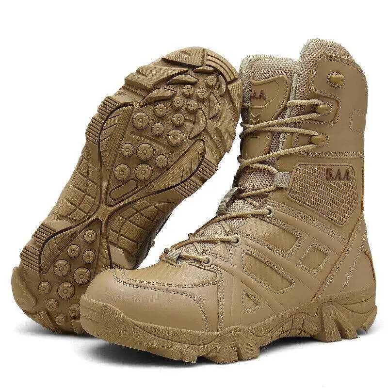 Men's Orthopedic Support Puncture Resistant Tactical Work Boots - For Hikers and Outdoor Enthusiasts