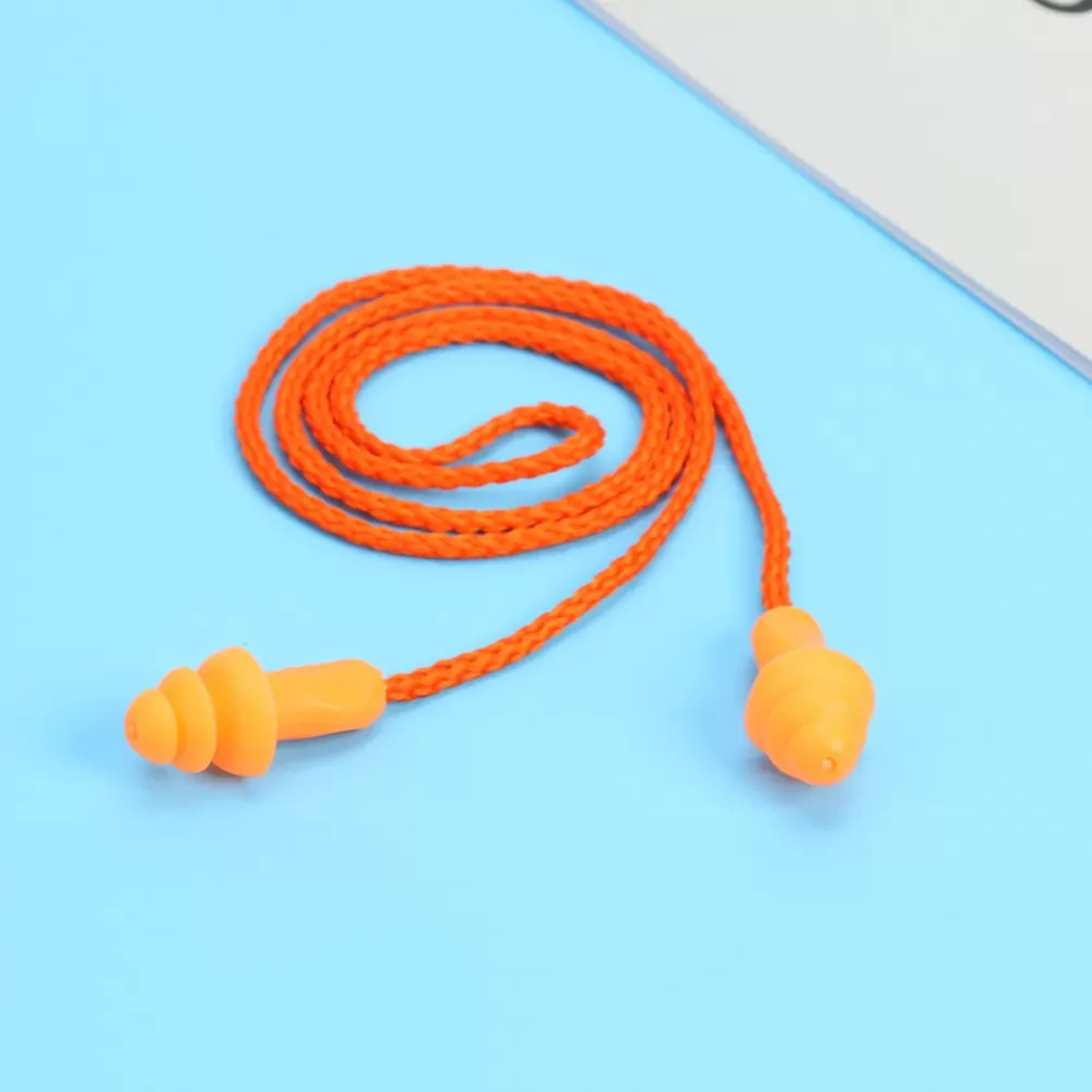 Practical Pro Ear Plugs Durable Multi-functional Sleep Learning Noise Reduction Sound Insulation Earplugs with Rope