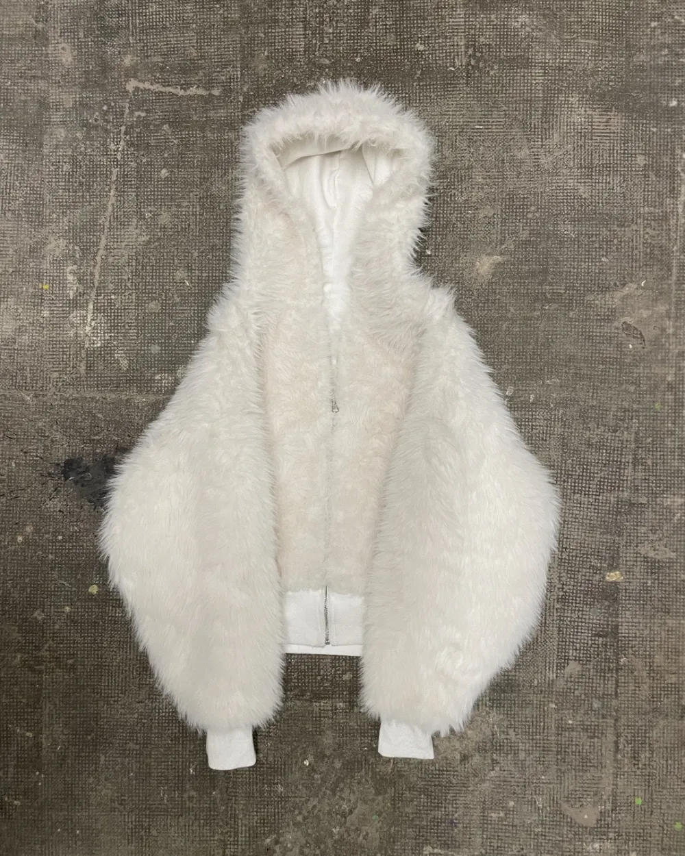 YETI FUR REVERSIBEL ZIP HOODIE JACKET