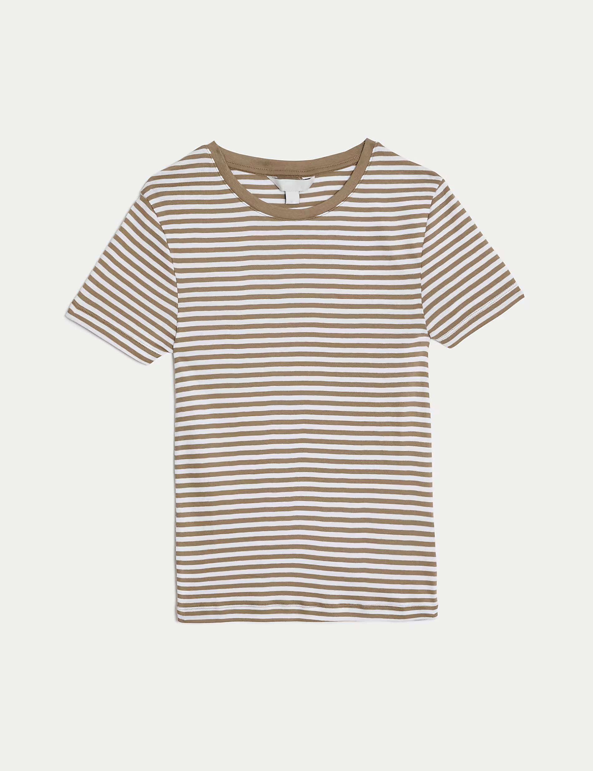 Pure Cotton Striped Slim Fit T-Shirt