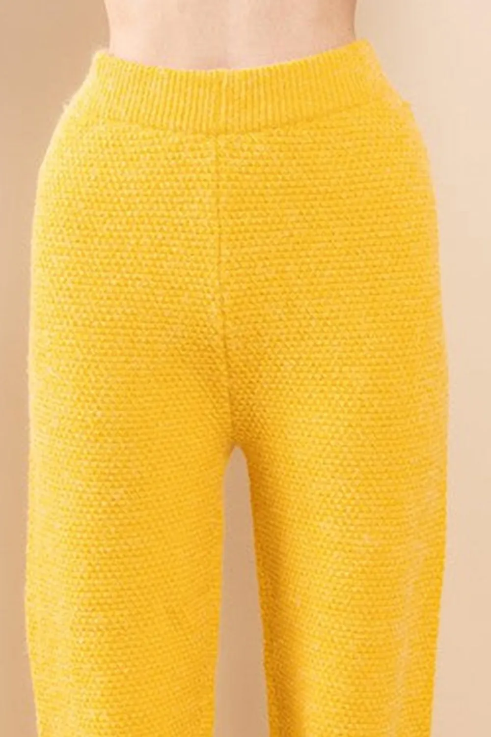 MUSTARD SWEATER TOP AND PANTS LOUNGE