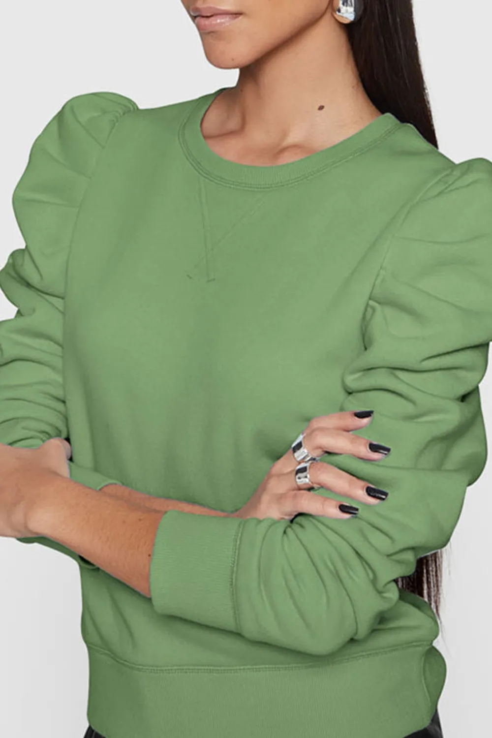 Green Long Sleeve Top