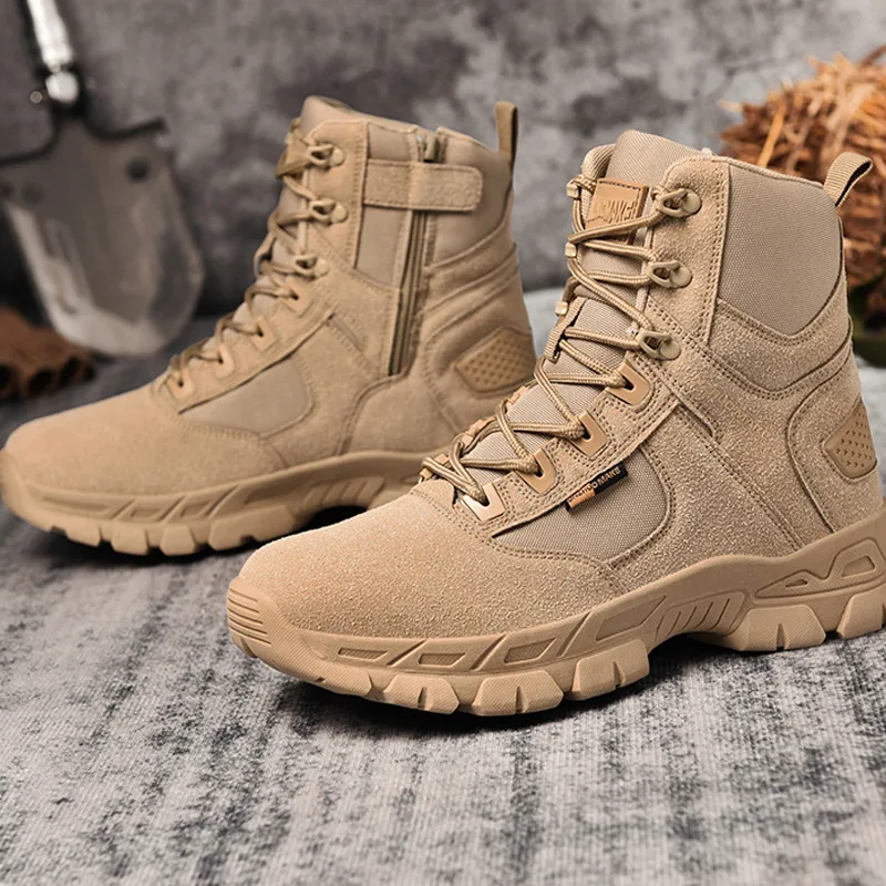 Men's Comfortable Waterproof  Arch Support  Genuine Leather Orthopedic  Hiking Combat Boot