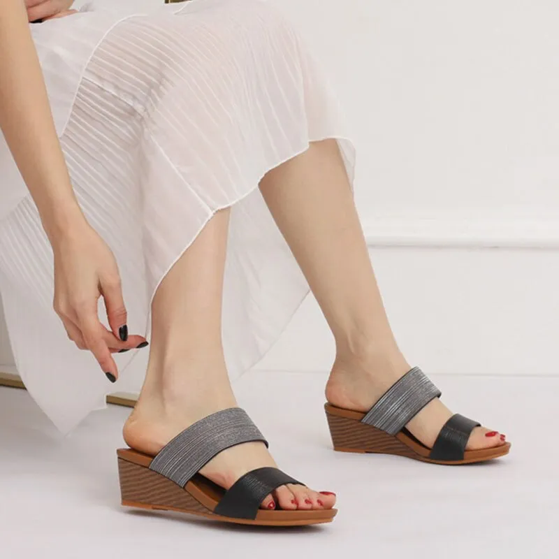 Cilool  New Fashion Wear Thick Soled High Heels Thick Soled Sandals