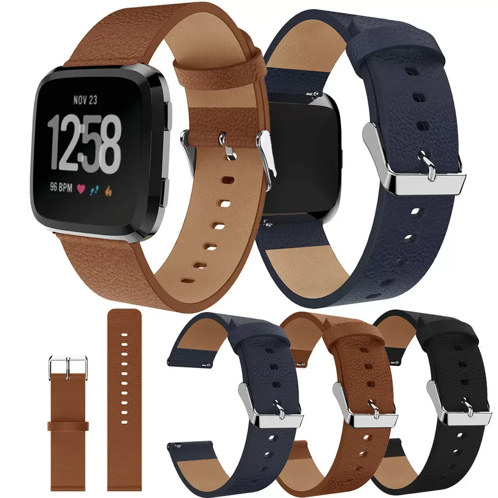 Luxury Leather Bands Replacement Accessories Wristband Straps For Fitbit Versa Quick Release Running Wrist Support Accessories