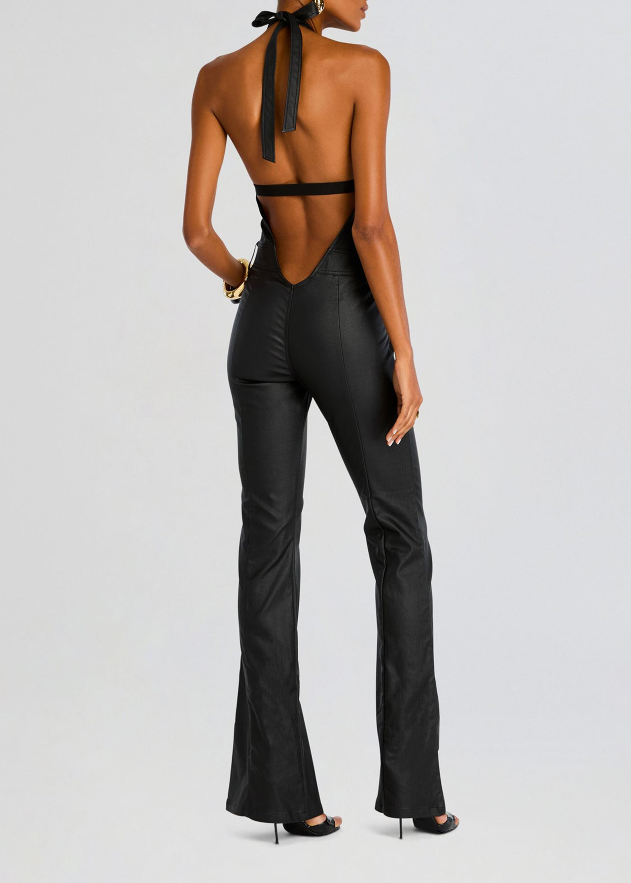 Cynthia Coated Denim Jumpsuit