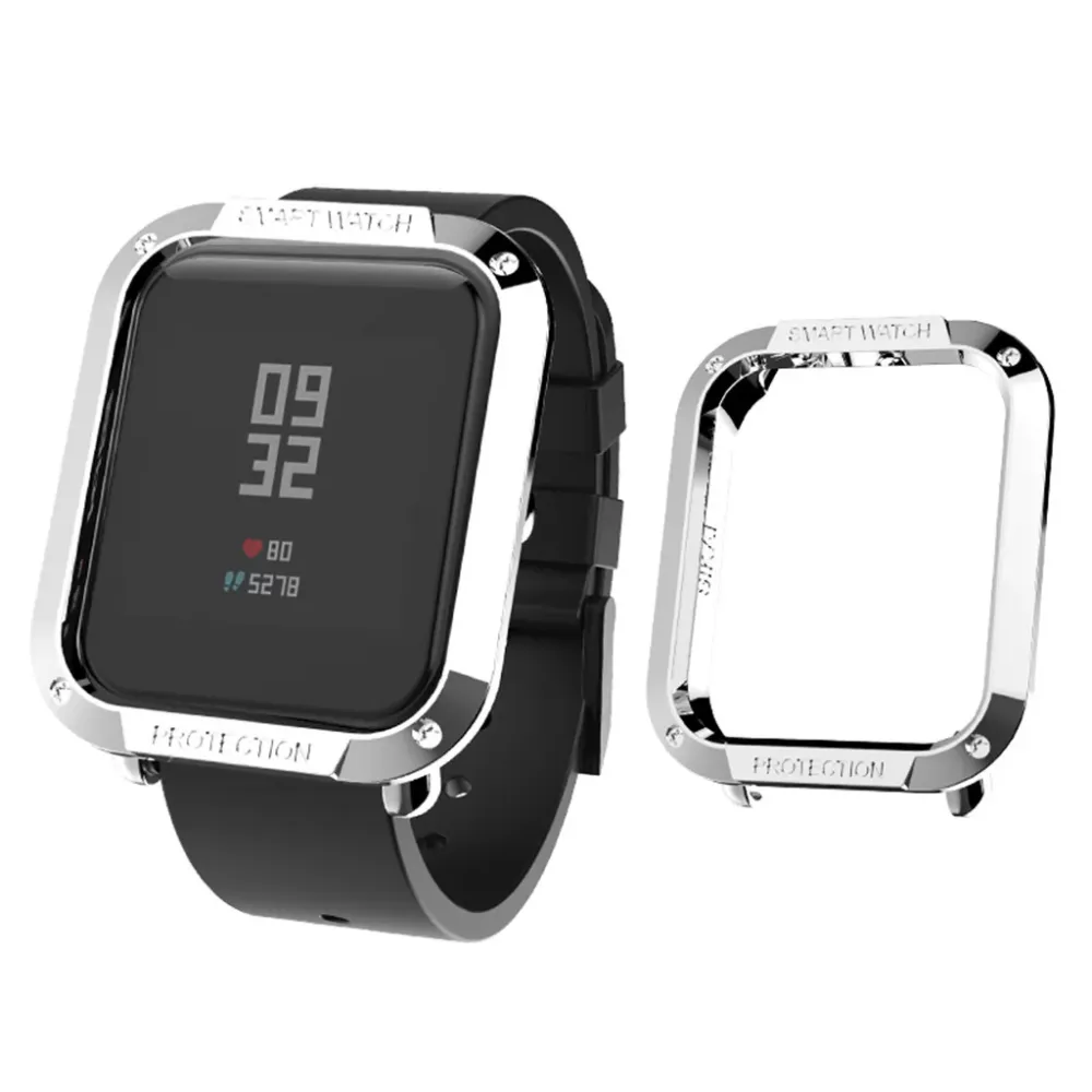 Ultra-Slim Electroplate PC Case Cover Protector for Amazfit Bip Youth Watch Cover Protector Shell Frame Bumper Accessories