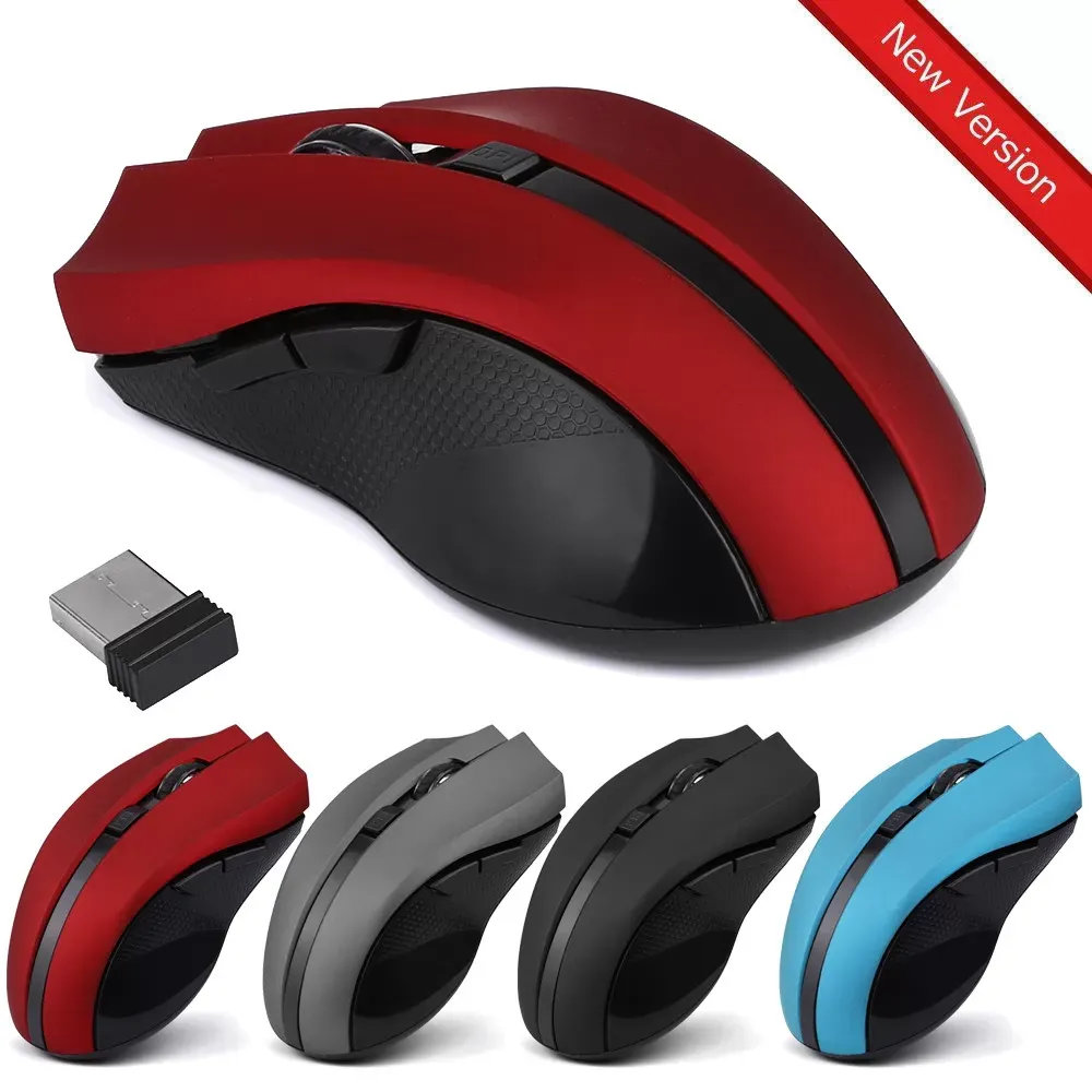 Cordless Wireless 2.4GHz Optical Mouse MicePortable Ergonomic Computer Silent PC Desktop Laptop Accessories USB Receiver