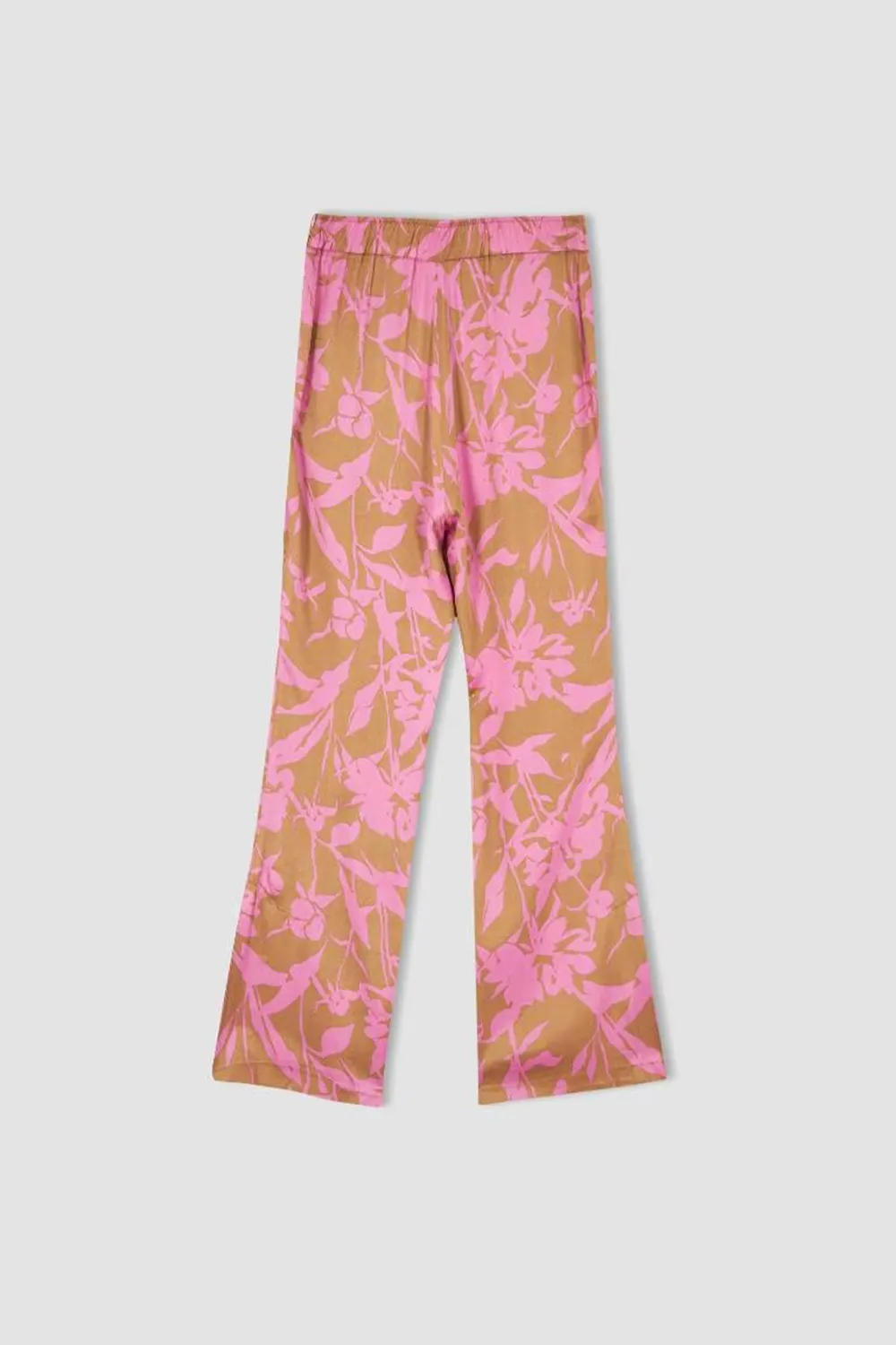 High Waisted Floral Print Chinos