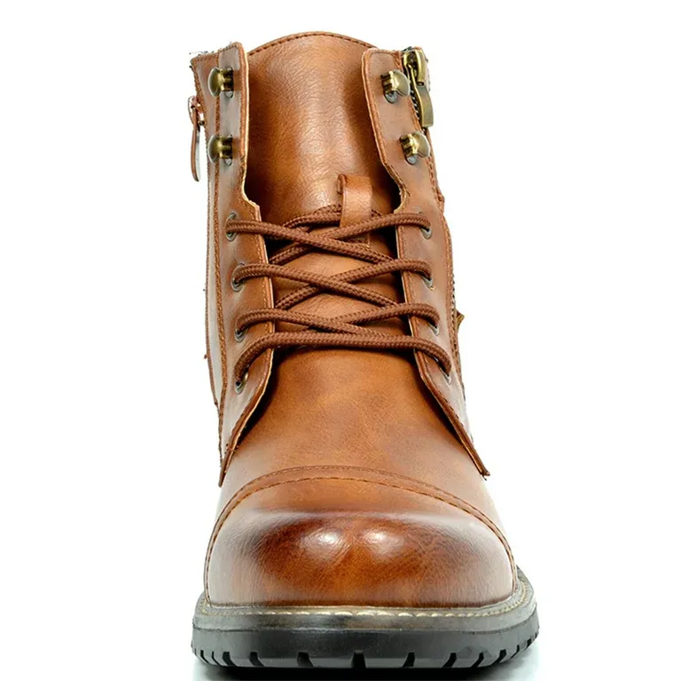 Men's Fashionable And Comfortable Genuine Leather Motorcycle Boots--Suitable for prolonged standing and walking