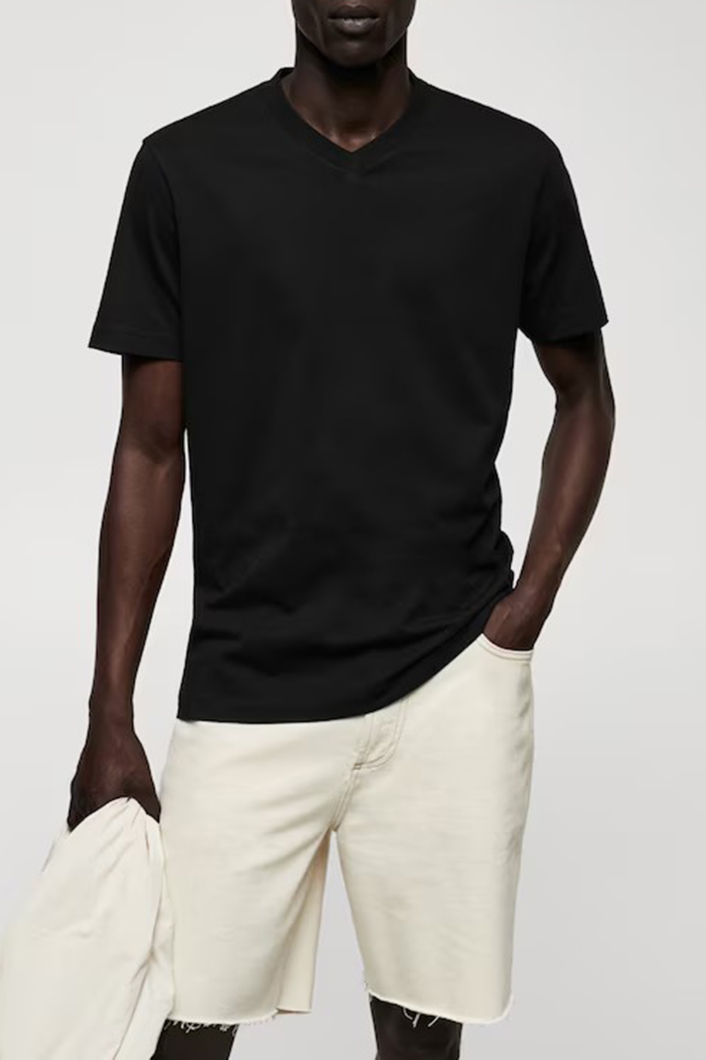 Solid Color Cotton T-shirt