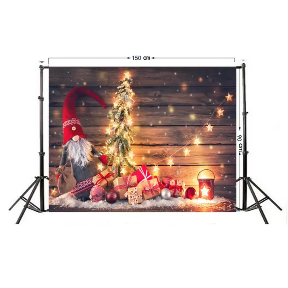 Hot Sale Background Cloth Classic Delicate Christmas Star Wooden Board Photography Backdrop Studio Background Photo Decor