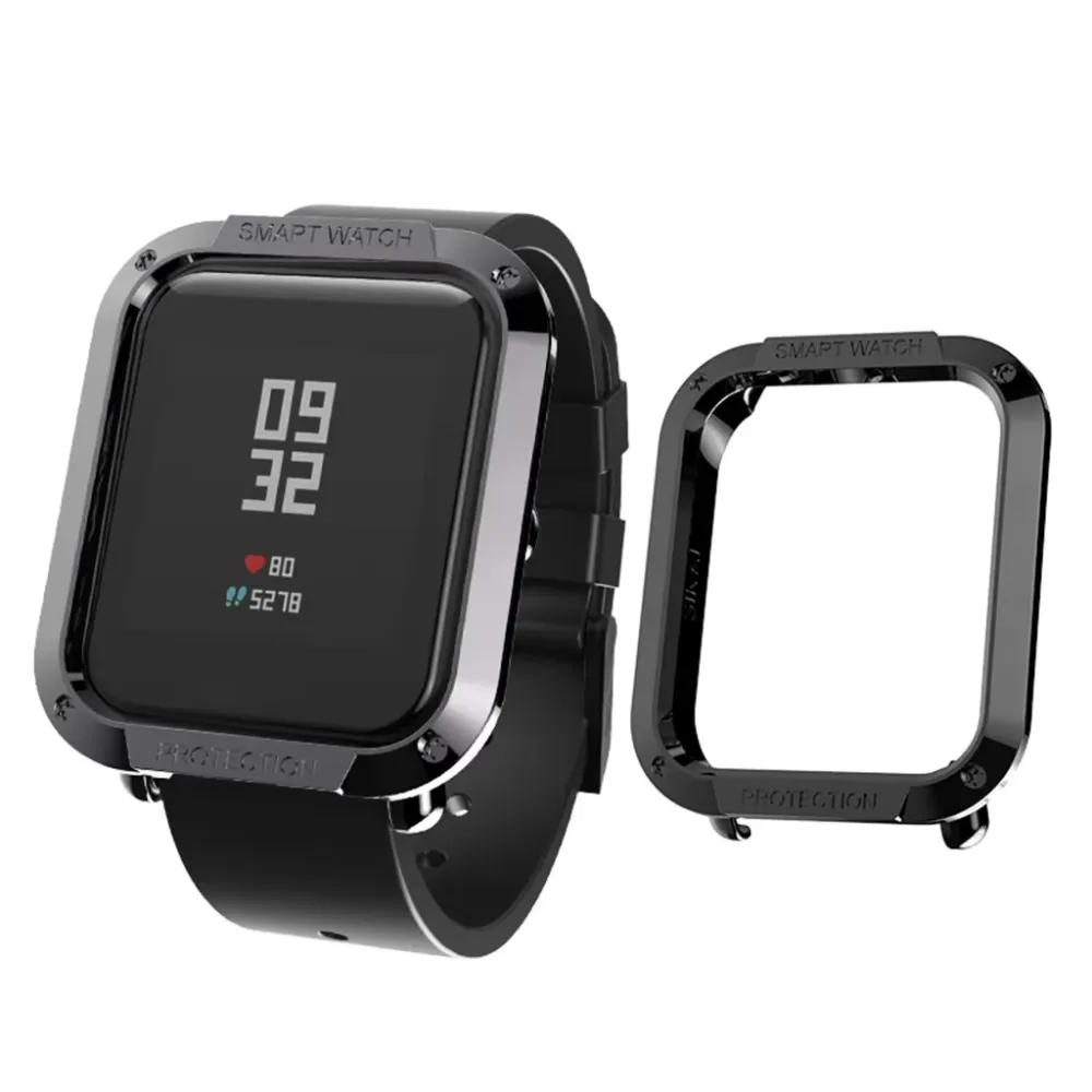 Ultra-Slim Electroplate PC Case Cover Protector for Amazfit Bip Youth Watch Cover Protector Shell Frame Bumper Accessories