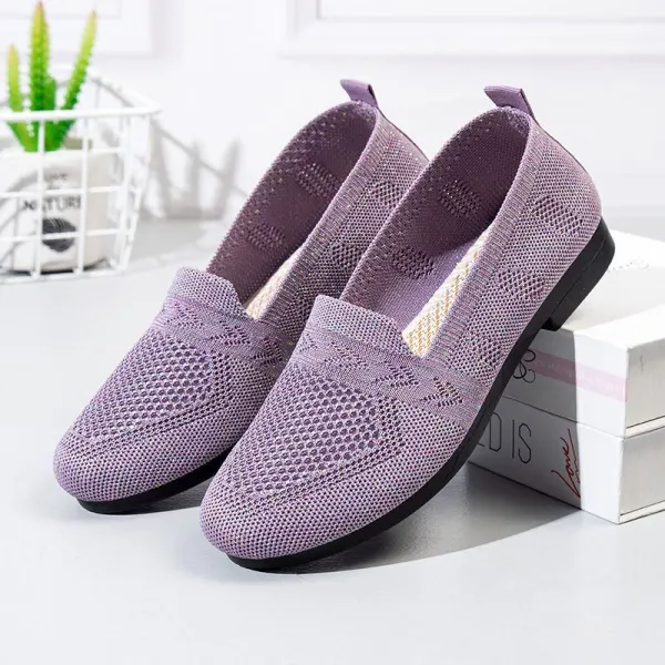 Cilool Weaving Breathable Loafers  Comfortable Walking Casual Flats Shoes WF04