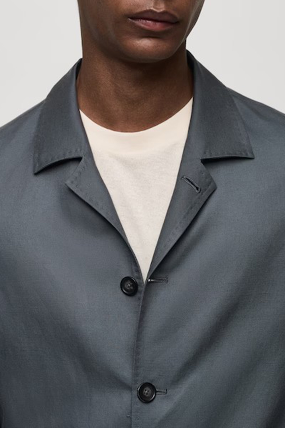 Lyocell linen overshirt with pockets