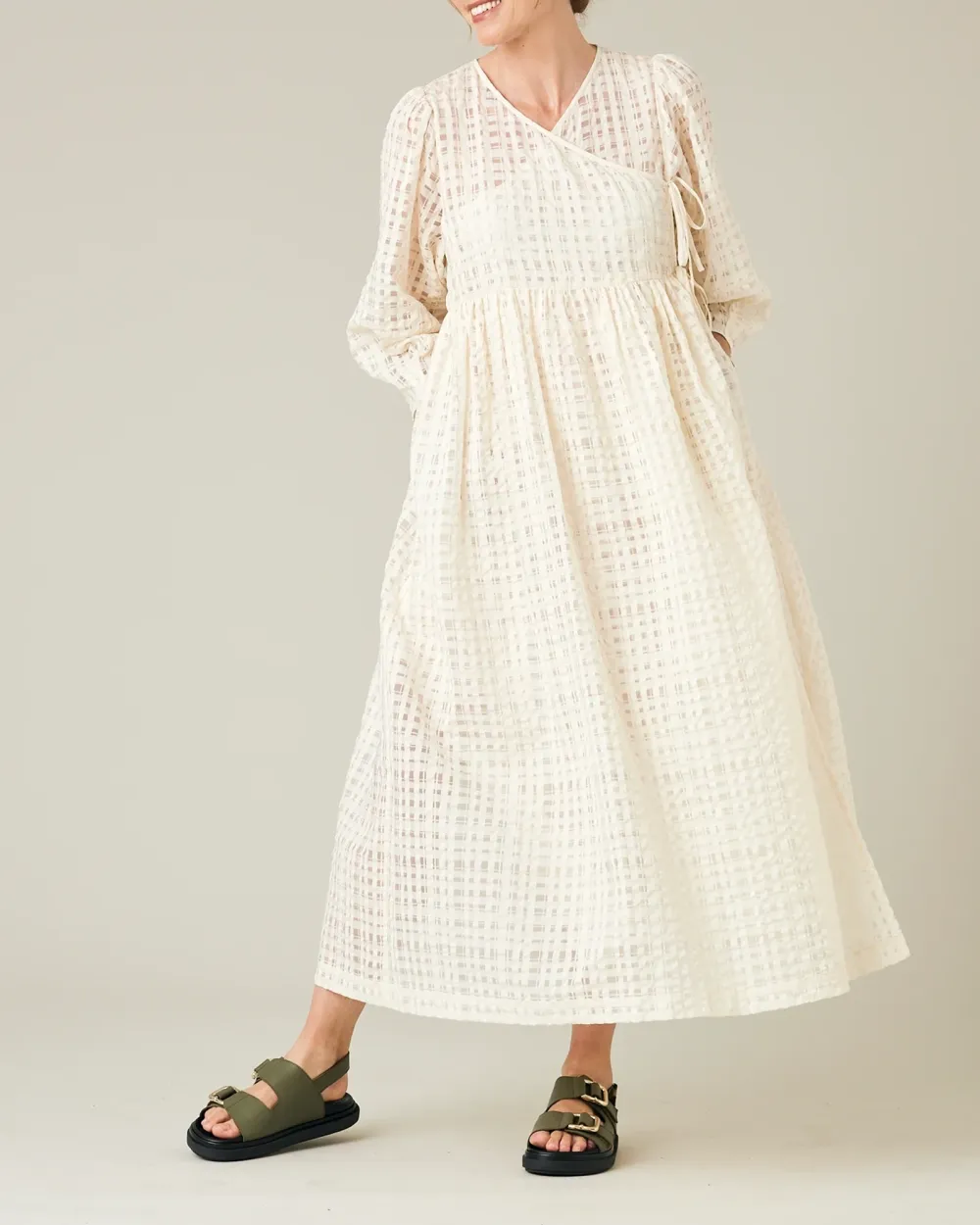 IZZY IVORY ORGANZA DRESS