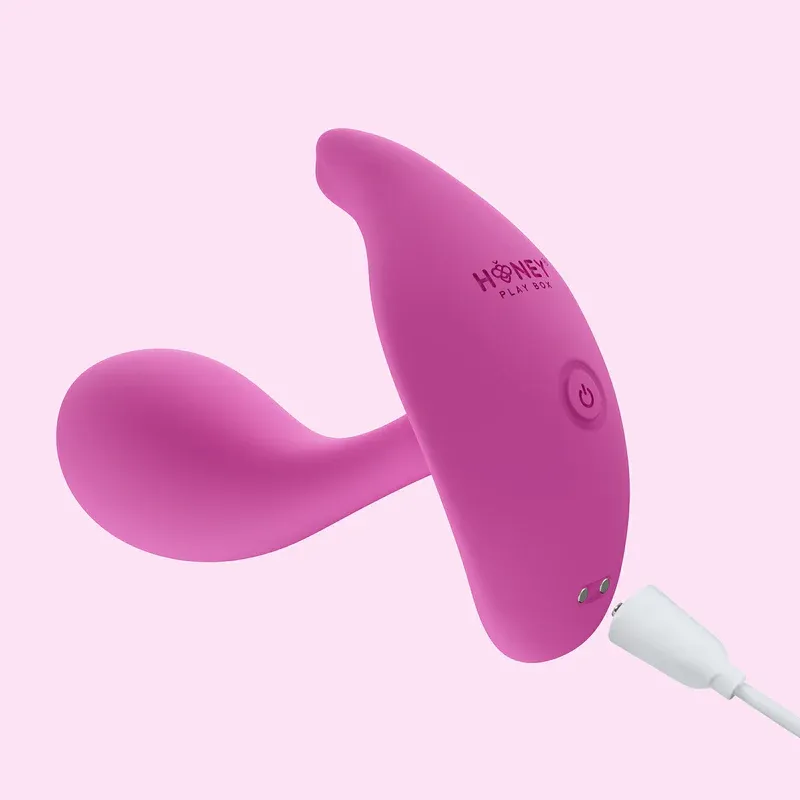 Built-in pressure sensor for personalized pleasure Built-in temperature detector monitors vaginal temp Honey Play Box App enabled 9 Intense Vibration Modes Discreet & portable design