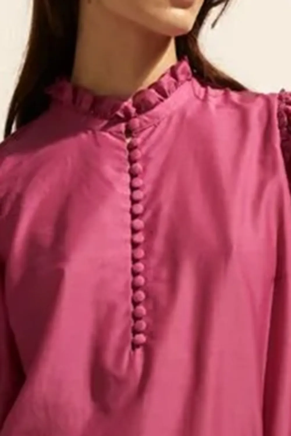 Context Magenta Silk Blend LS Top