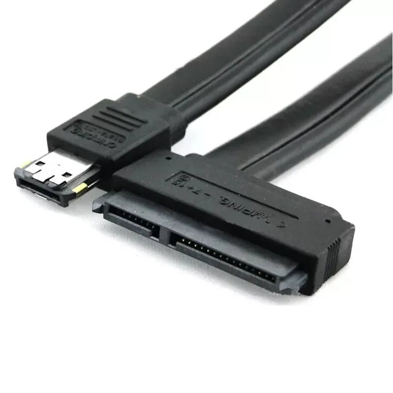 50CM New Dual Power eSATA USB 12V 5V Combo to 22Pin 7+15 SATA USB Hard Disk Cable