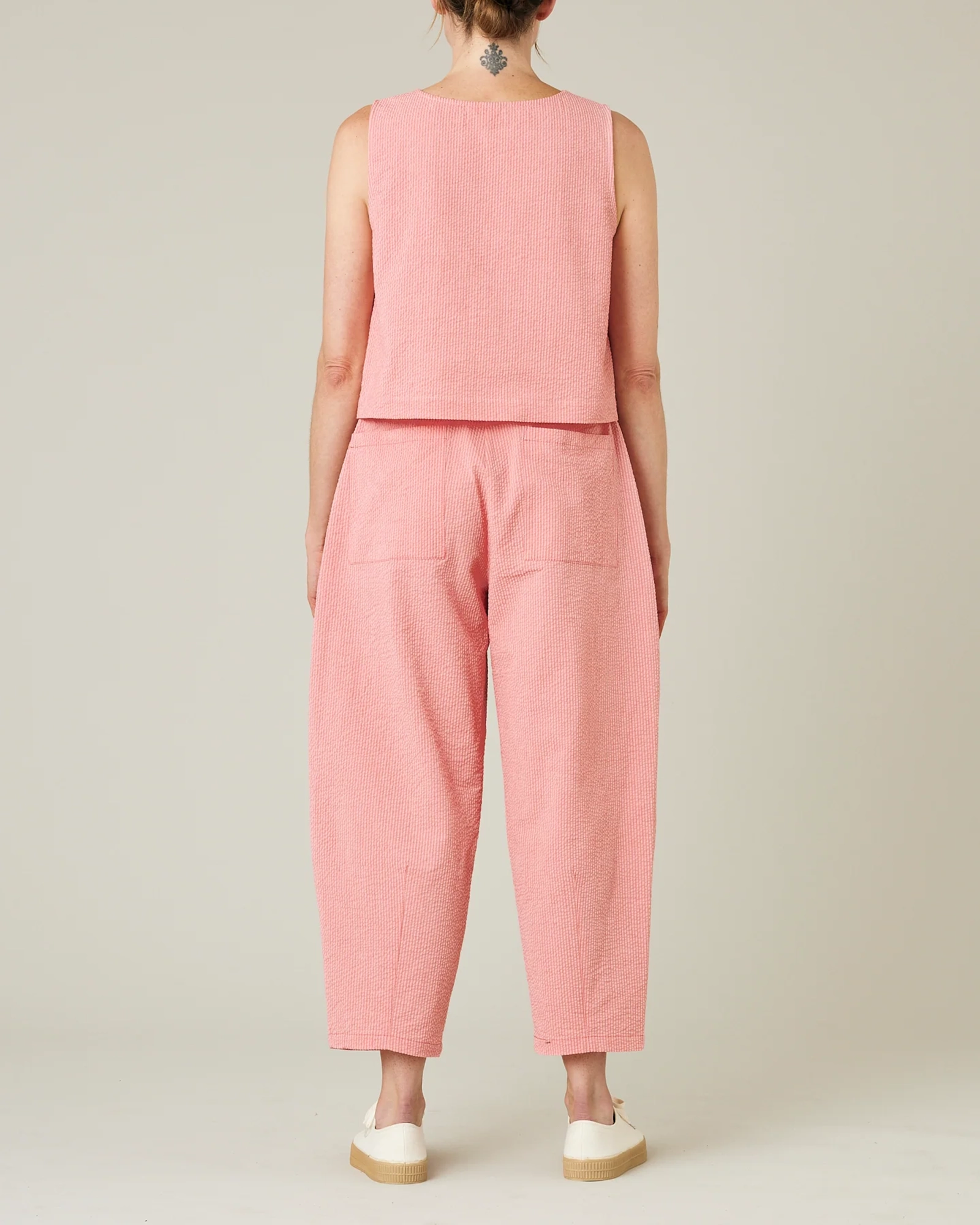 CORAL SEERSUCKER TROUSERS