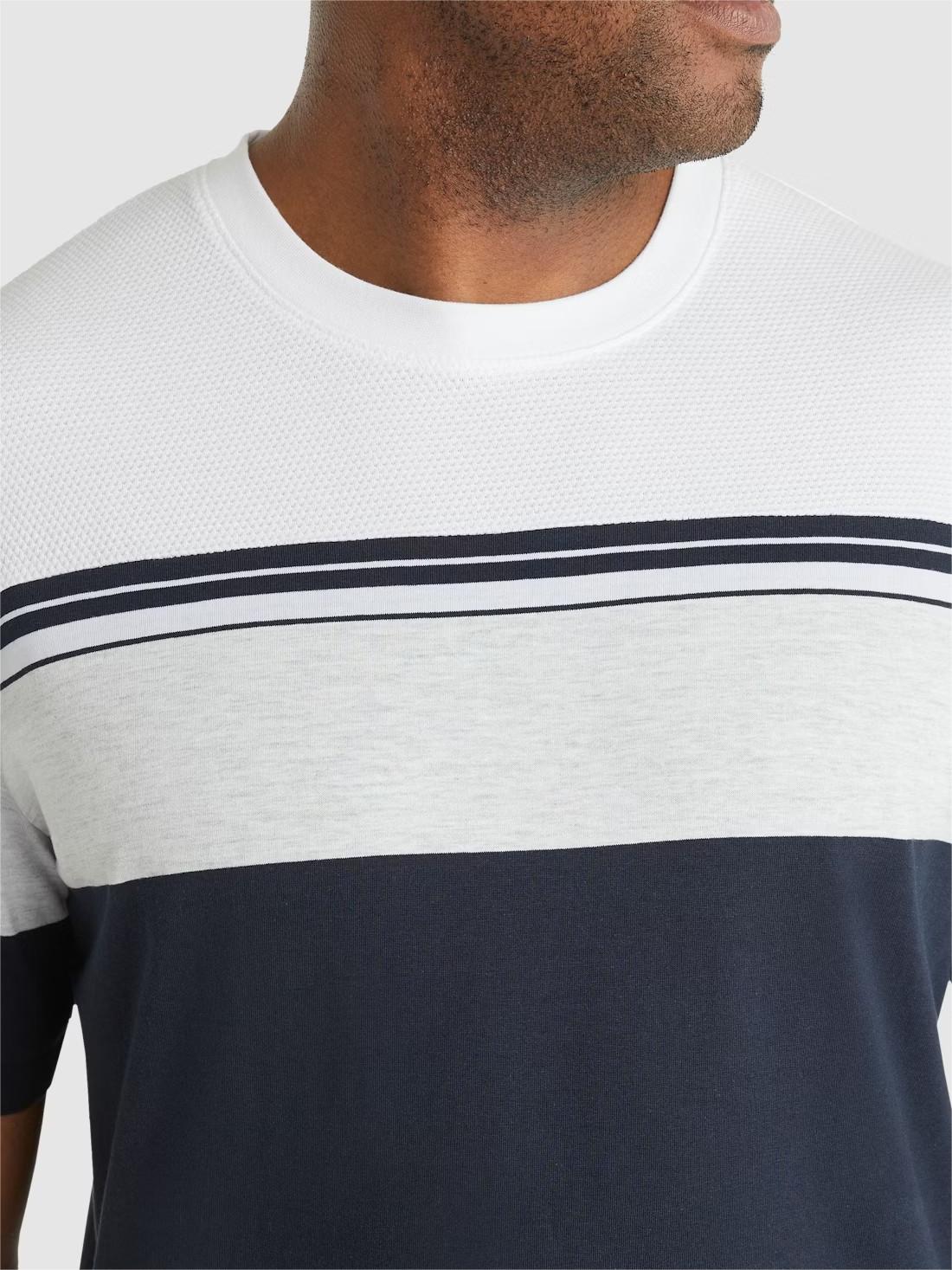 INK JOE TEXTURED STRIPE TEE