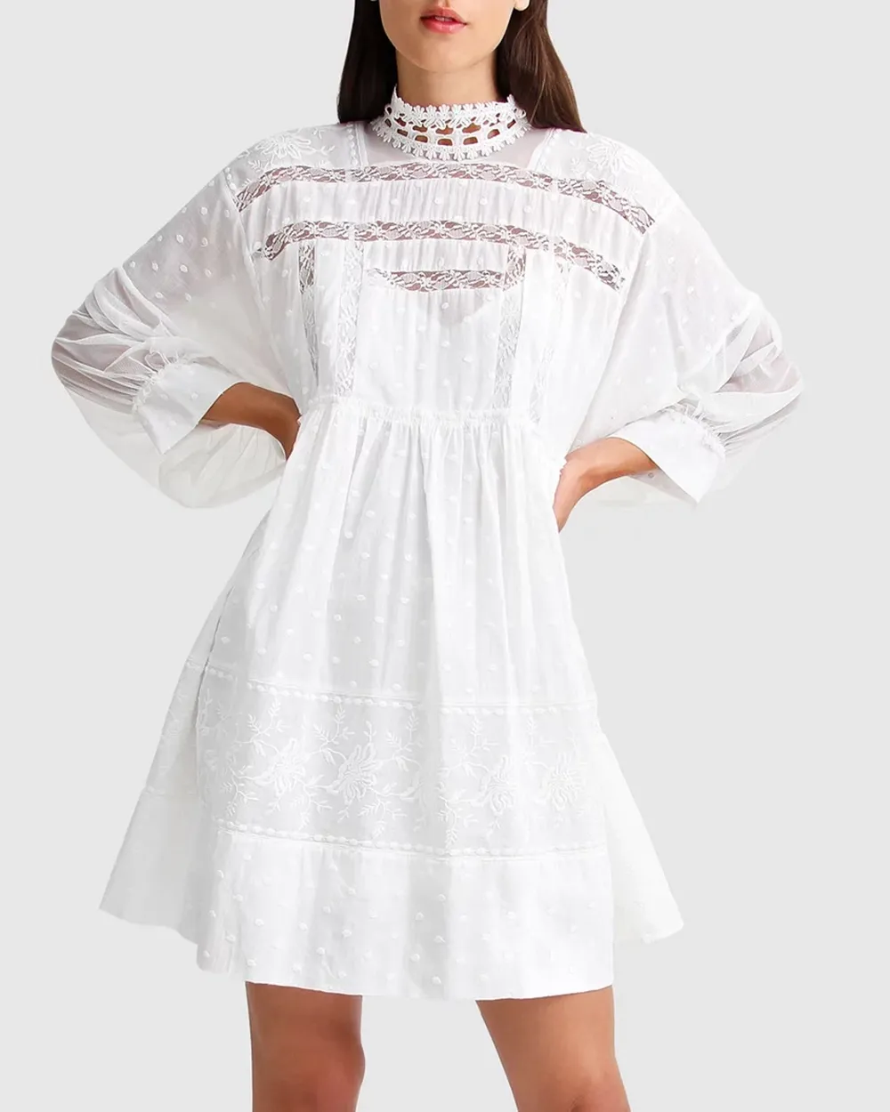 Unforgettable Oversized Lace Mini Dress