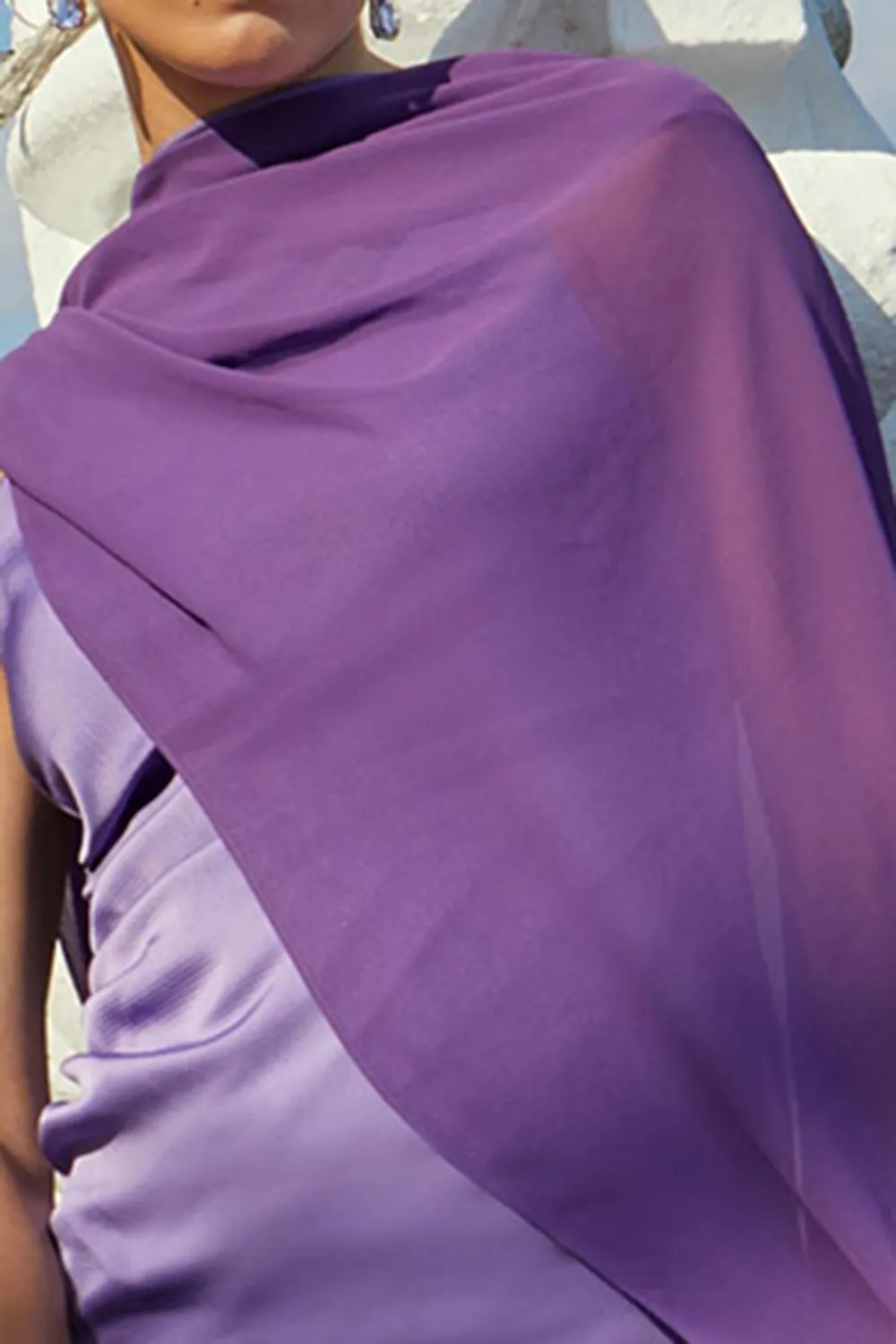 Grape Solid Color Tosca Shawl