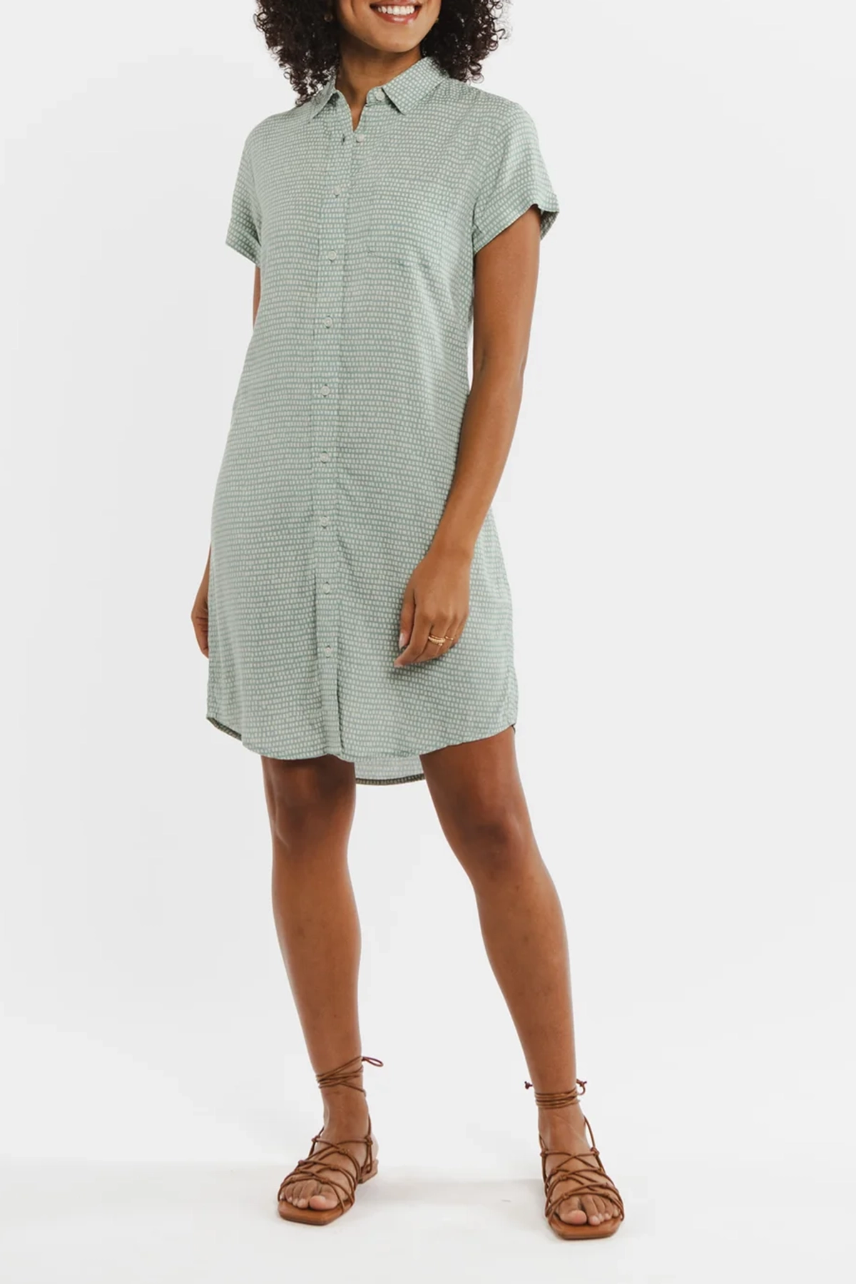 The Loren Lapel Shirt Dress