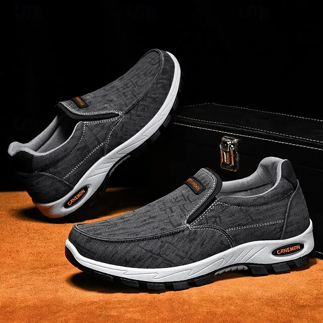 🔥Last Day Promotion 70% OFF 🎁 Men's Gray Slip-On Casual Outdoor Shoes - Breathable Non-Slip Lightweight Footwear