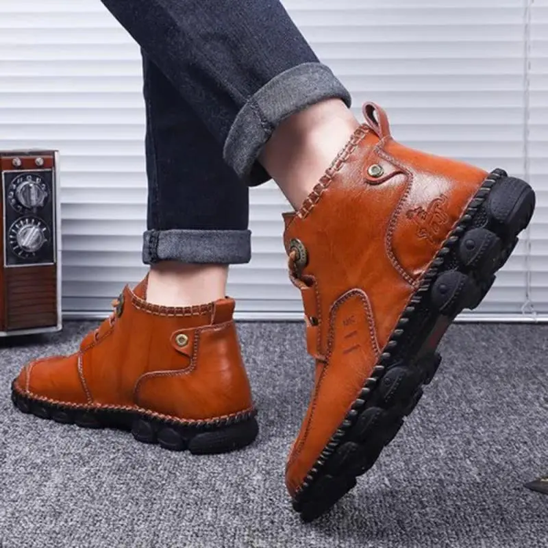 Men's Hand Stitching Casual Large Size Boots