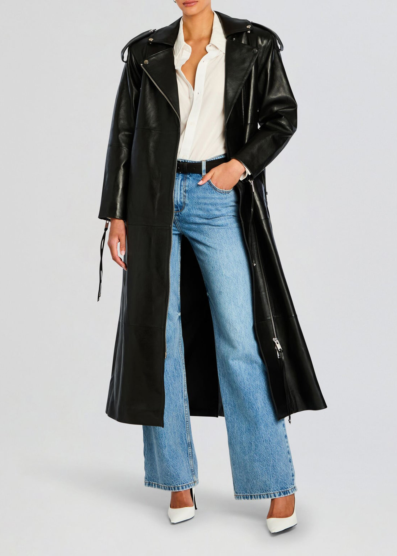 Knightley Leather Trench Coat