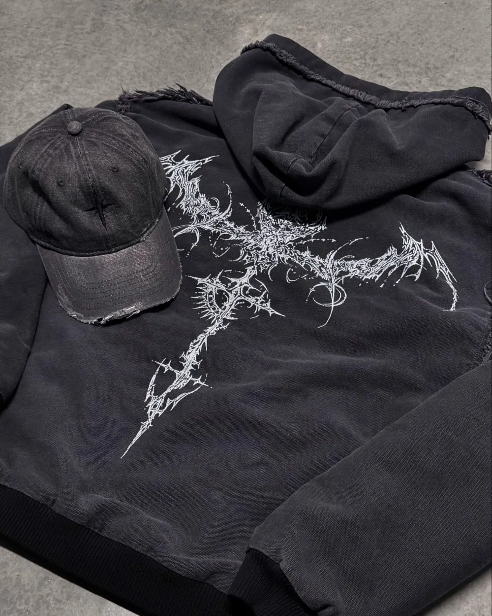 SCARECROW CANVAS ZIP UP HOODIE