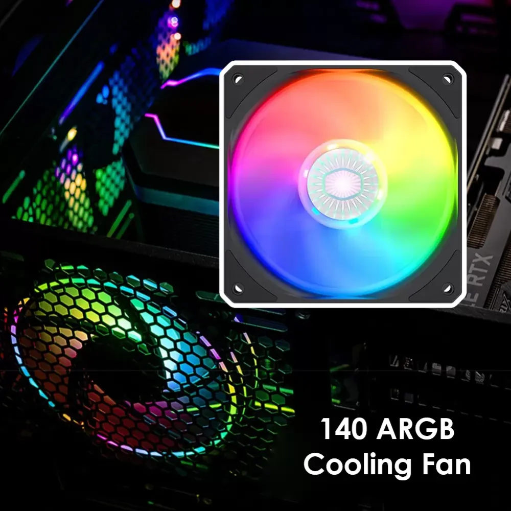 140mm ARGB LED Lighting PC Case Cooling Fan Desktop Computer Chassis Accessories PC Computer Water Cooling Accessories