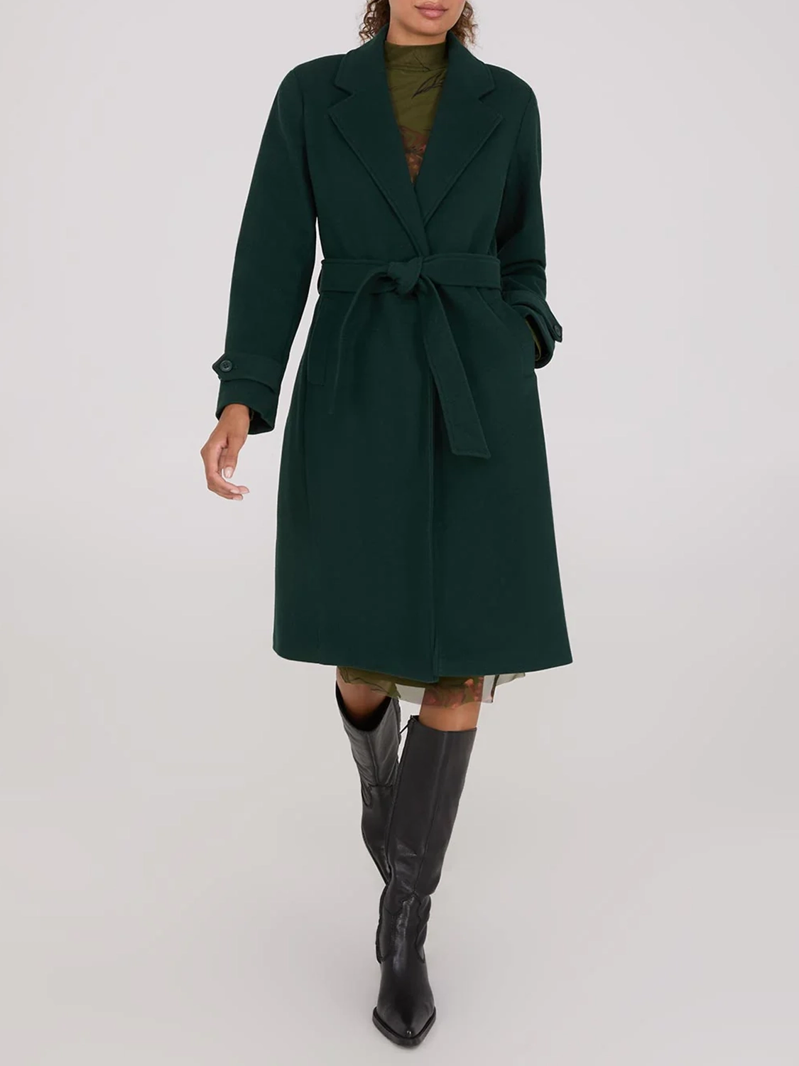 Faux Wool Wrap Coat